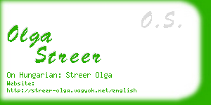 olga streer business card